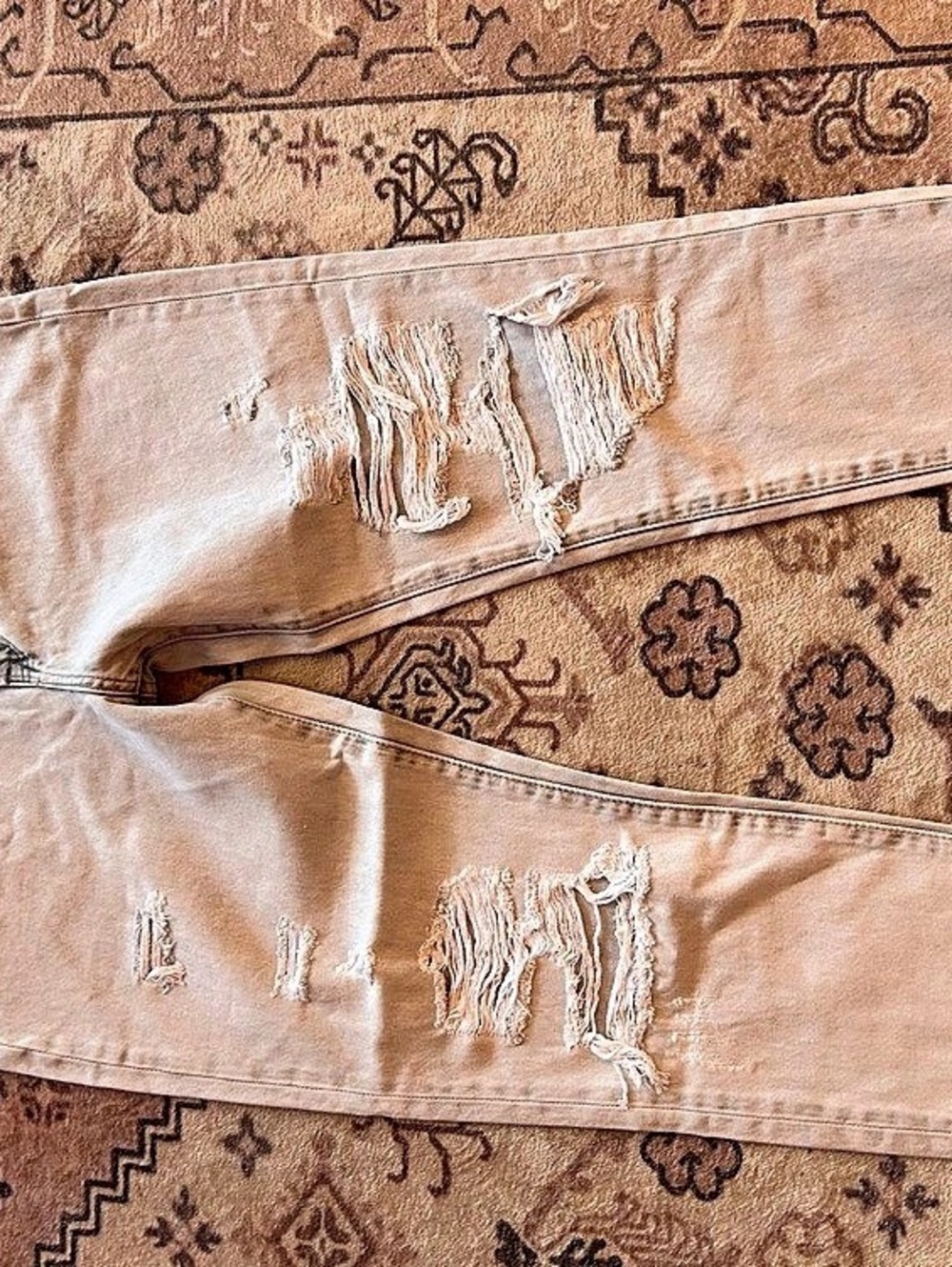 Verbet Emma Distressed Straight Leg Jeans Waist 28